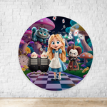 Painel Redondo Tema Alice no País das Maravilhas 4309