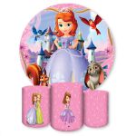 Capa Painel + Trio Capas Cilindros Sublimados Tema Princesa Sofia 307
