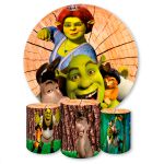 Capa Painel + Trio Capas Cilindros Sublimados Tema Shrek 1396