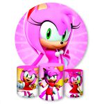 Capa Painel + Trio Capas Cilindros Sublimados Tema Sonic 1428