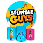 Capa Painel + Trio Capas Cilindros Sublimados Tema Stumble Guys 1447