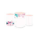 Trio Capas de Cilindros - Floral