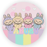 Painel Redondo 50x50 - Labubu