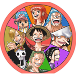 Painel Redondo 50x50 - One Piece