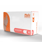 Luva Vinil sem Pó Medix Brasil Profissional Da MEDIX- Caixa com 100 unidades 