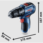 Bosch Parafusadeira Furadeira GSB 12V-30 Brushless 12V com 2 baterias, 1 carregador e maleta