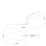  COLHER P/ PEDREIRO CANTO 07" TRAMONTINA