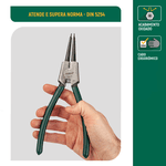 Alicate Para Anéis Externo Com Bico Reto De 7'' Da Sata