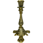 Castiçal Candelabro Ouro Velho 21,5x3cm P/ Vela Até 2,5 Cm