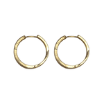 Brinco Argola Média Zircônias Coloridas Banho de Ouro 18K