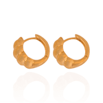 Brinco Argola Croissant Banho de Ouro 18K