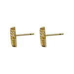 Brinco Quadrado de Zircônias Banho de Ouro 18K