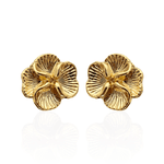 Brinco Orquídea Banho de Ouro 18K