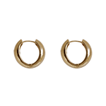 Brinco Argola Zircônias Incolores Banho de Ouro 18K