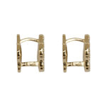 Brinco Argola Trevo Cravejado Banho de Ouro 18K