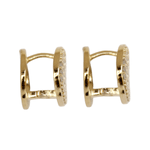 Brinco Argola Redonda Cravejada Banho de Ouro 18K