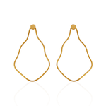 Brinco Maxi Ondulado Banho de Ouro 18K