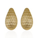 Brinco Gota Trabalhada Banho de Ouro 18K