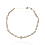 Colar Pérolas 6mm e Pérola Central de 10 mm Banho de Ouro 18K