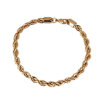 Pulseira Cordão Baiano Grosso Banho de Ouro 18K
