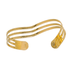 Bracelete 3 Fios Vazados em V by Kumbayá Joias
