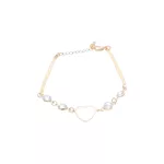 Pulseira Lacraia e Coração com Ponto de Luz Incolor