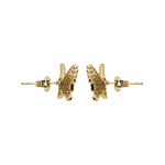 Brinco Borboleta Cravejada Banho de Ouro 18K