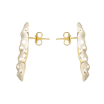 Brinco Redondo Martelado Banho de Ouro 18K