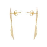 Brinco Folhas Douradas Banho de Ouro 18K