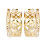 Brinco Argola Cravejada de Zircônias Banho de Ouro 18K