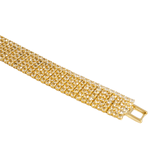 Pulseira Riviera 6 Fileiras Banho de Ouro 18K