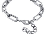 Pulseira Elo Cartier Quadrado Metal Prateado 