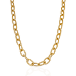 Colar Elo Groumet Fino Metal Dourado