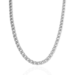 Colar Masculino Elo Groumet Duplo Metal Prateado