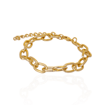 Pulseira Elo Groumet Fino Metal Dourado