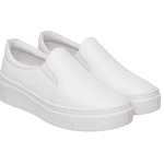 Tênis Slip On Couro Premium Branco 1200