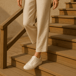 Tênis Casual Couro Paris Crema Iguana 20211
