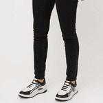 Tênis Casual Couro Premium Branco Preto Pelo Onça/ Zebra 2001