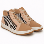 Bota Couro Premium Graxo Nude Pelo Zebra 2055
