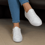 Tênis Slip On Feminino Couro Premium Paris 2229