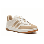 Tênis Casual Couro Premium Paris Off White Nude
