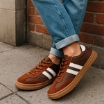 Tênis Casual Couro Premium Paris Pinhao 2042