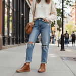 Bota Cano Baixo Couro Premium Plume Conhaque 2097