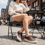 Tênis Slip On Feminino Couro Premium Paris 2229