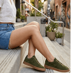 Tênis Casual Couro Premium Camurça 7705 