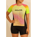 CAMISETA BIKE BRANCA- MOVITÁ- MOD ONÇA COLORIDA