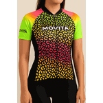 CAMISETA BIKE PRETA- MOVITÁ- MOD ONÇA COLORIDA