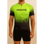 CAMISETA BIKE - MOVITÁ- MOD VERDE/PRETO GRANULADO