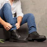 Bota Coturno Masculino Casual Social Zíper Lateral Defender Pedway Preto