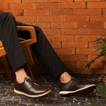 Sapato Social Masculino Sintético Casual Couro Ecológico Platinum Pedway Café